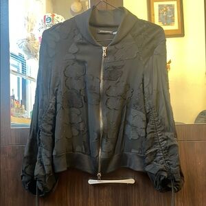 Natori Black Bomber Jacket
